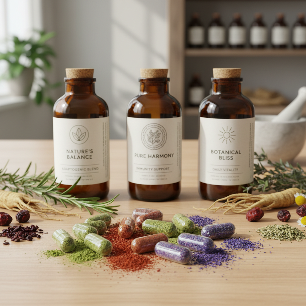Formelhafte Kräuterkapseln für Wellness-Nahrungsergänzungsmittelmarken