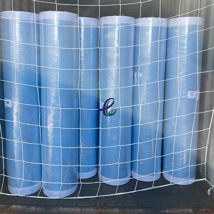 Recently Produced Striped Spunlace Nonwoven Rolls