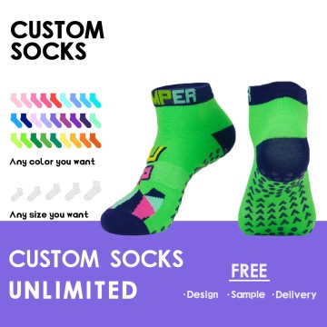 OEM Trampoline Socks Ankle Grip Socks Indoor Playground Socks