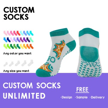 Factory Wholesale Custom Trampoline Socks Non Skid Socks