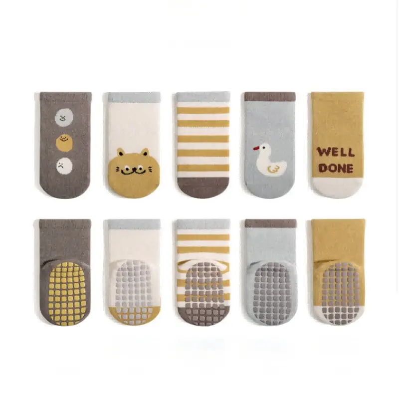 Baby Socks Floor Grip Mid-tube Socks with Cartoon