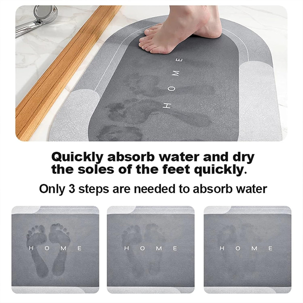 Bathroom Mat Absorbent Non Slip Quick Bathroom Rug for Bathroom Floor (3)