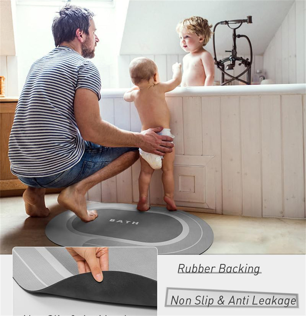 Bathroom Mat Absorbent Non Slip Quick Bathroom Rug for Bathroom Floor (5)