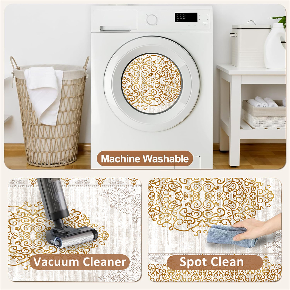 Soft Flannel Carpet with TPR Backing Non Slip Wash04