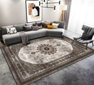 Wholesale New design Persian Retro Abstract KELARE Velvet Mosque Carpet Muslim Rugs With Low Pile Soft Surface and Non-Slipping Felt Dot Backing