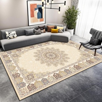 HD Shinny Luxury Fashion Persian Carpet Large Size 200*300 Low Pile Non_Slip Backing