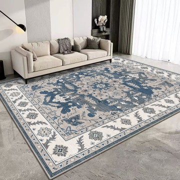 Ethnic Persian Style Custom Printed Carpets for Living Room Bedroom Super Soft Low Pile with Non-slip felt dot backing