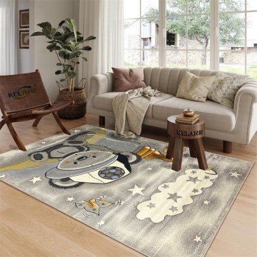 Crystal Velvet Children's Home Rug with Delicate Edge Non-Slip Low Pile for Kids Room Factory Price