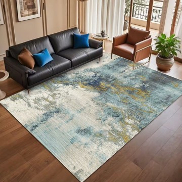 Faux Cashmere Area Rug Ultra Soft Washable Carpet for Living Room and Bedroom