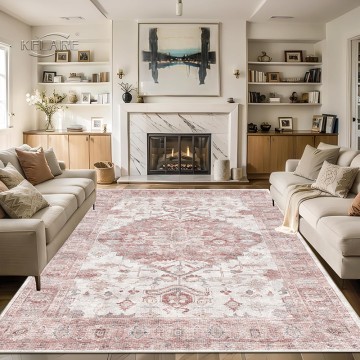 Vintage Washable and Folding Non Slip Super Soft Area Rug
