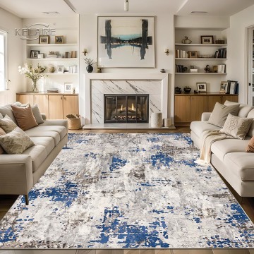 Area Rug Living Room Rugs - Washable Rug Large Modern Abstract Soft Thin Carpets Indoor Floor No Slip Vintage Carpet for Bedroom Under Dining Table Nursery Home Office Decor