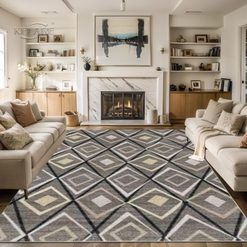 grey Lliving room carpet Non slip washable carpet cutsomized size home carpet