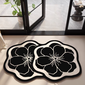 Tapis de salle de bain antidérapant et absorbant en diatomées