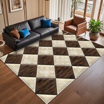 Printed Non-Slip Chenille Carpet Mat