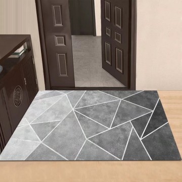Modern Geometric Loop Carpet Door Mat for Home Entrance