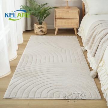 Jacquard Rabbit Fur Area Rug Soft and Fluffy Texture with Non-Slip Backing