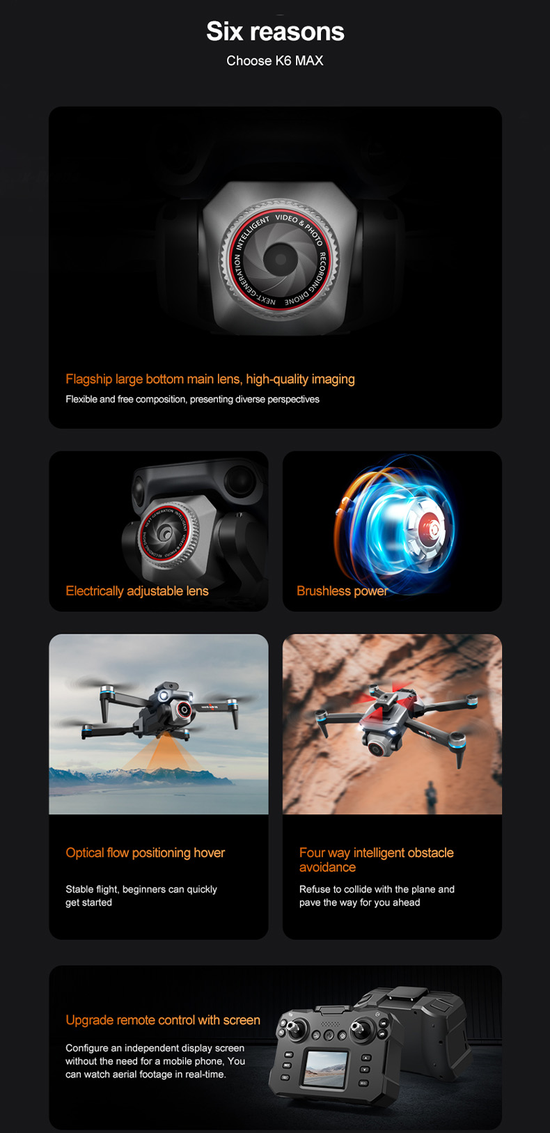 K6 Max Drone 4K Camera Obstacle Avoidance WIFI FPV (10)