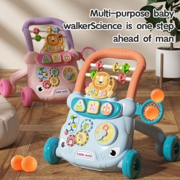 Baby Walker Anti-Rollover 0-1 Year Music Pedal Piano Trolley Fitness Rack