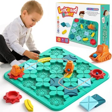 STEM Road Builder Maze Game for Kids – Educational Logical Road Building Board Game