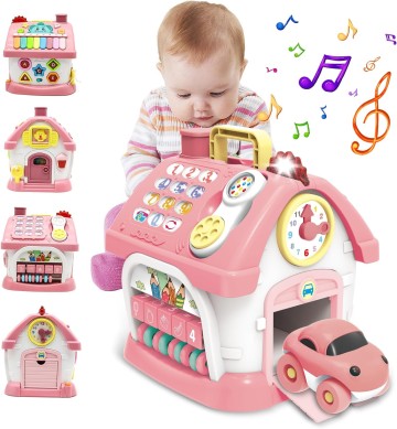 Montessori 8-in-1 Musical Learning House Toy – Educational Gifts for 1-2 Year Old Girls