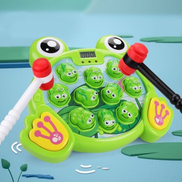 Frog Interactive Hammer Game Toy Whack a Frog Montessori Educational Fine Motor Skills
