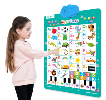 Preschool Educational Talking Learning Posters ABC 123 Interactive Music Alphabet Wall Chart