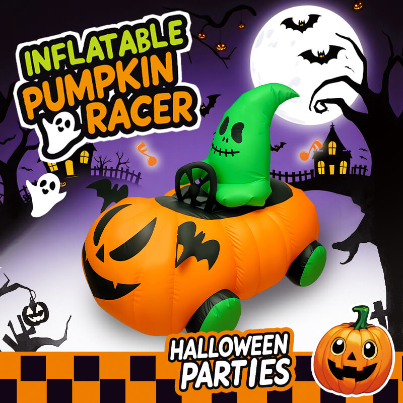 2.4GHz Remote Control Inflatable Pumpkin Racer – 360° Spinning Halloween RC Toy