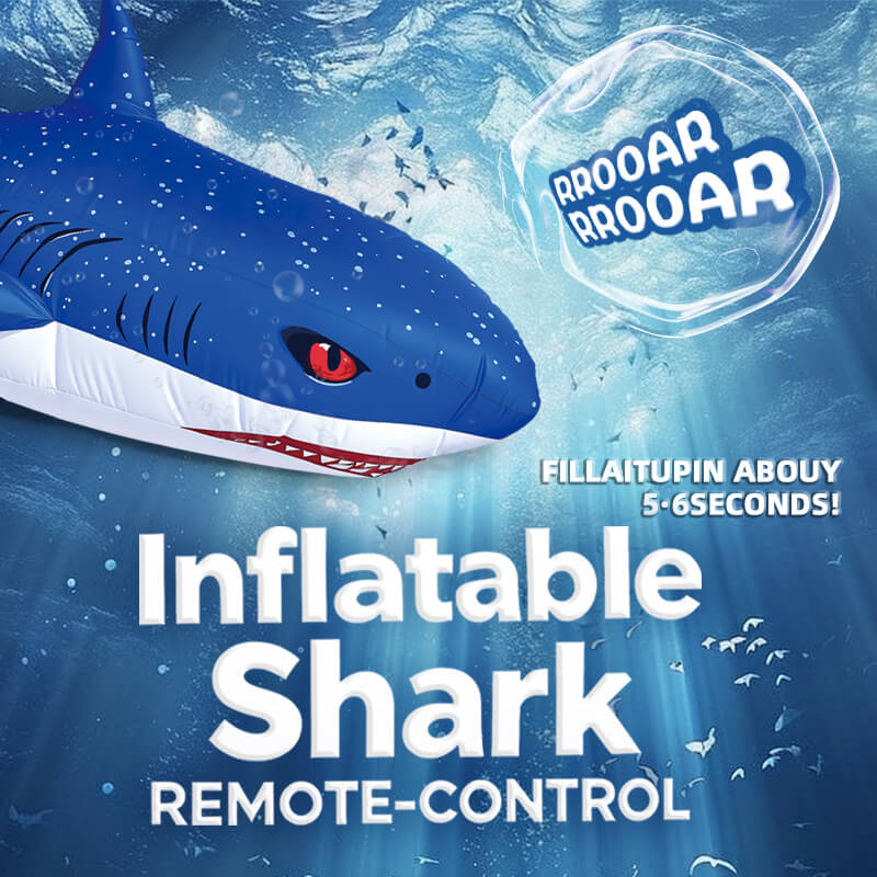 2.4GHz Remote Control Inflatable Shark – 360° Spinning RC Toy with Flexible Control