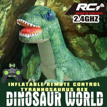 59.06-Inch Realistic RC Inflatable T-Rex Dinosaur Toy with Walking Function