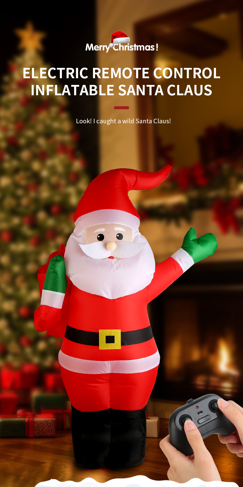 Exciting Inflatable RC Santa Claus Car