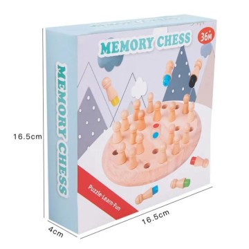Wooden Memory Chess Game Color Match Sticks Educational Toy Logical Thinking Training Puzzle for Kids