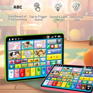 Children Early Learning English Tablet Toy with Touch and Voice Educational Machine