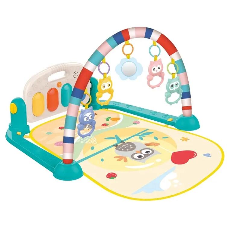 Multifunctional Protective Fitness Gym Mat Toys Owl Style Baby Piano Blanket