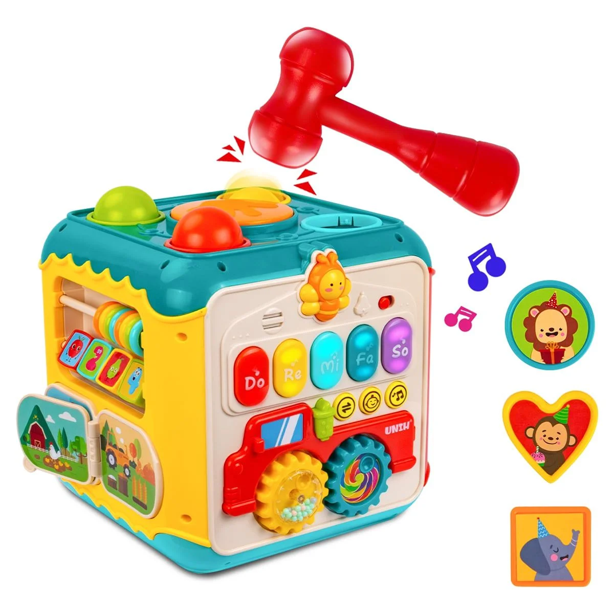 Multifunction Baby Activity Cube Educational Learning Toy with Light Music