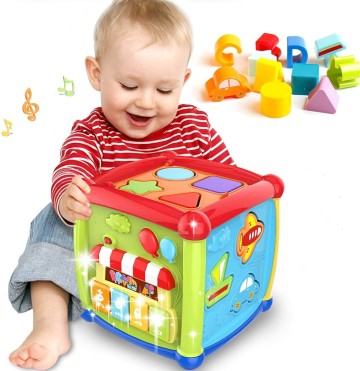 Montessori Educational Toys Baby Learning Shape Sensory Sorting Game Cube