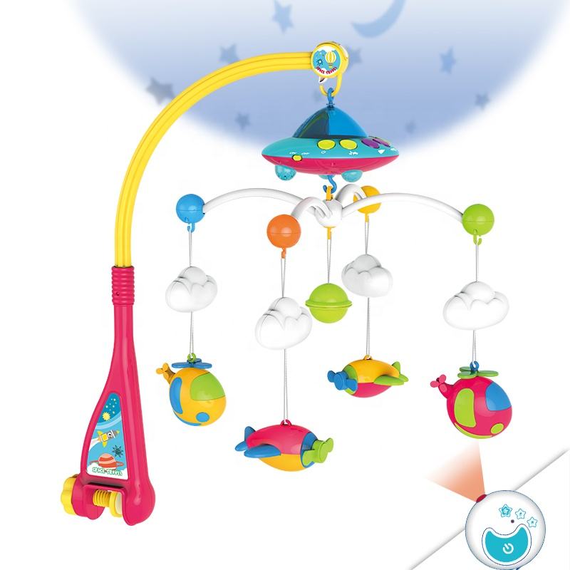 Musical Baby Crib Mobile Toy Star Projector Remote Control