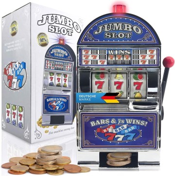 Mini Slot Machine Bank Toy with Lights and Sound