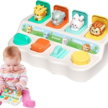 Montessori Switch Button Box Color Shape Learning Baby Toy