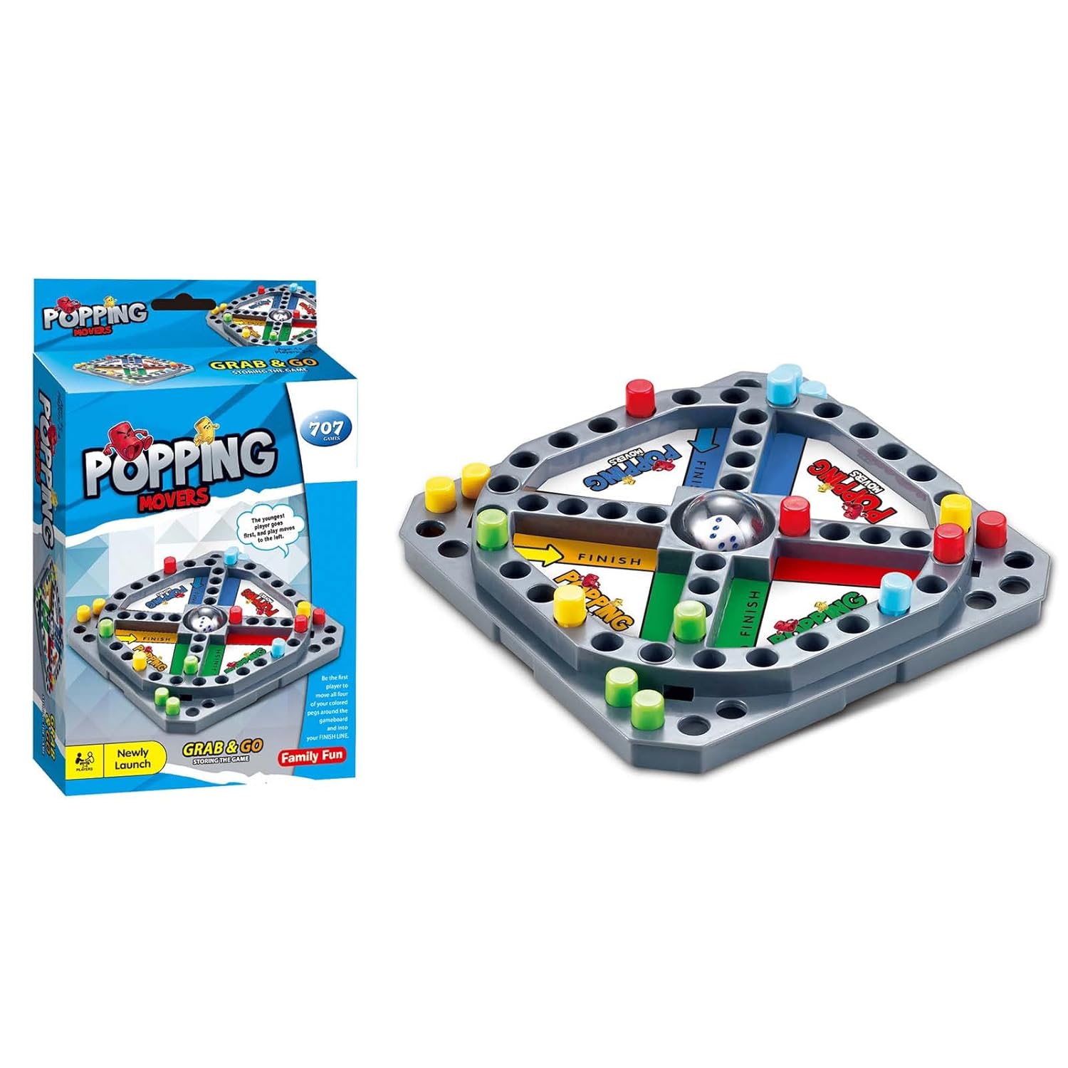 Popping Movers Preschool Dice Game Trouble Flying Chess Board