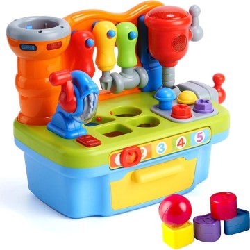 Multifunctional Musical Workbench Toy Kids Learning Tool Shape Sorter Set