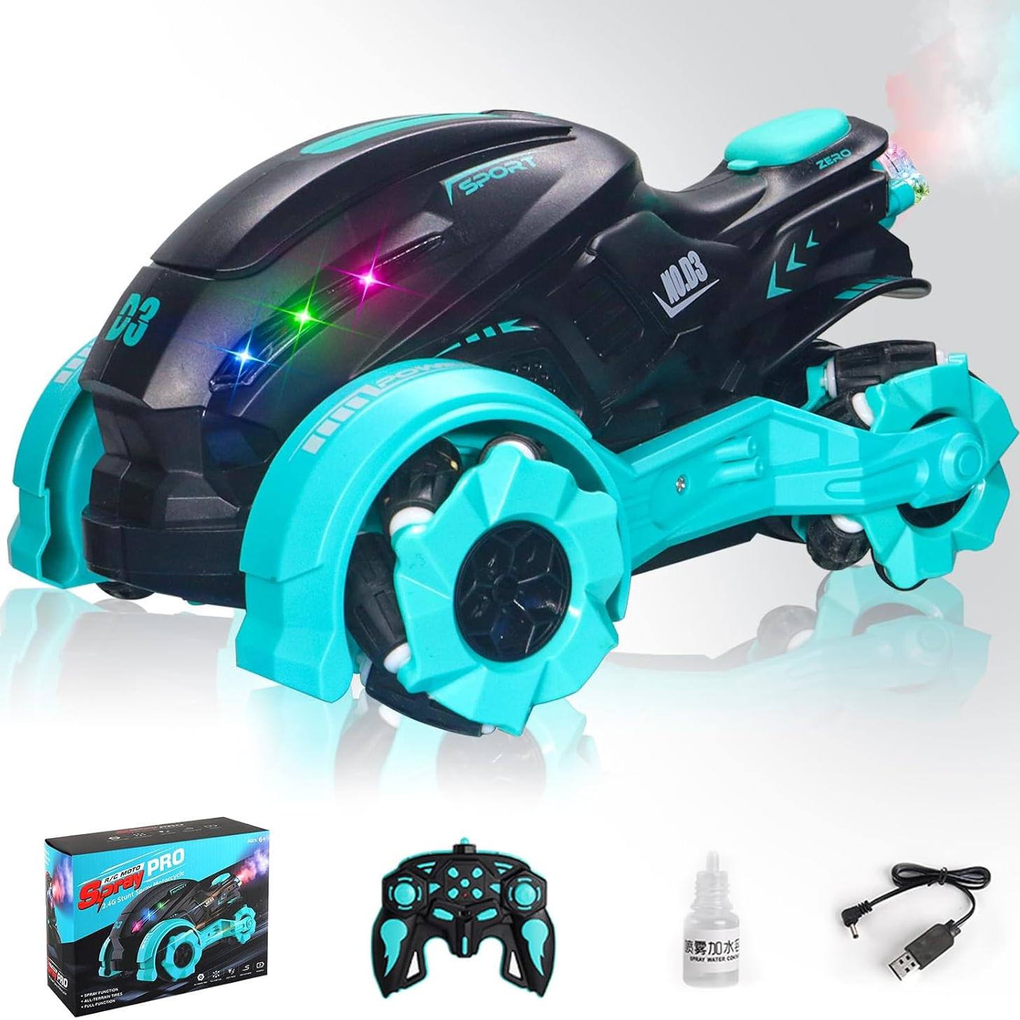 RC Cars Remote Control Motorcycle Stunt Drift Truck Toy for Kids