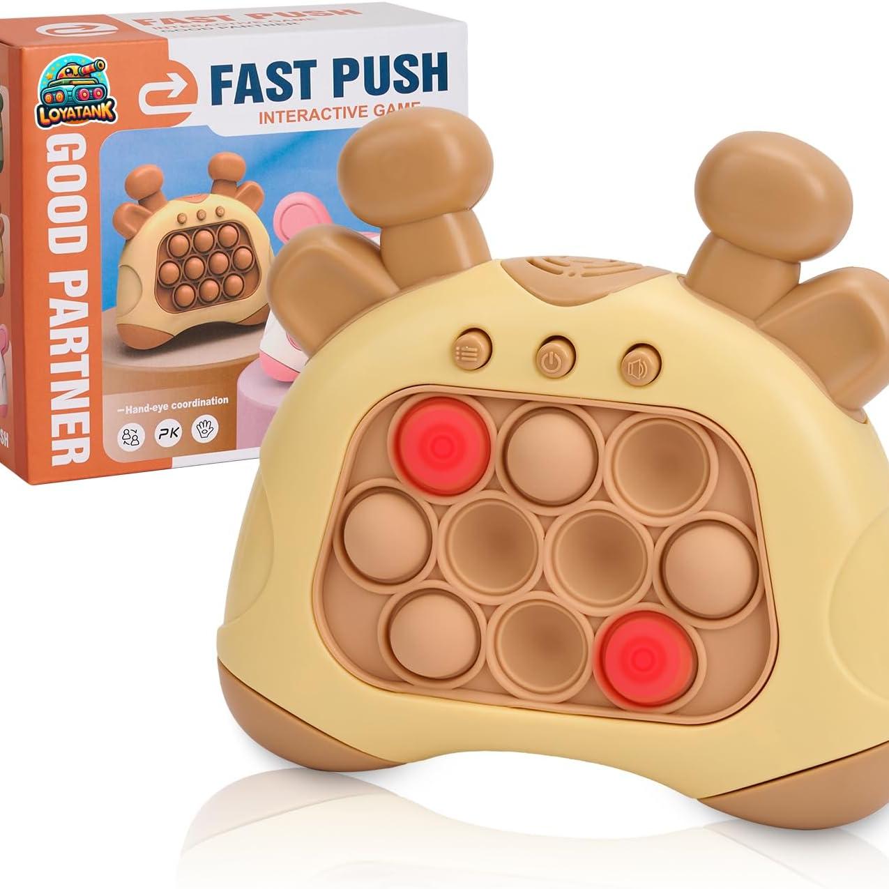 Quick Push Sensory Fidget Toy Light Up Pop Game Console