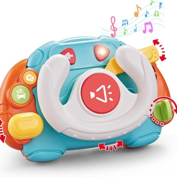 Montessori Steering Wheel Baby Musical Sensory Toy Lights Sound Learning Infant Educational Play