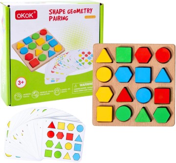 Montessori Shape Matching Game Educational Color Sensory Board Toddlers