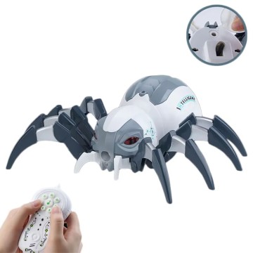 Simulation Electric Remote Control Spray Spider Light Music Toy