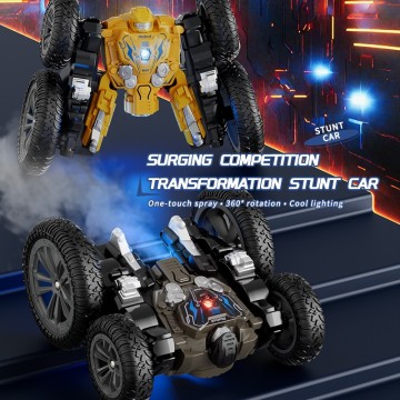 360° Stunt Car Toy LED Lights 2.4GHz Spray Design