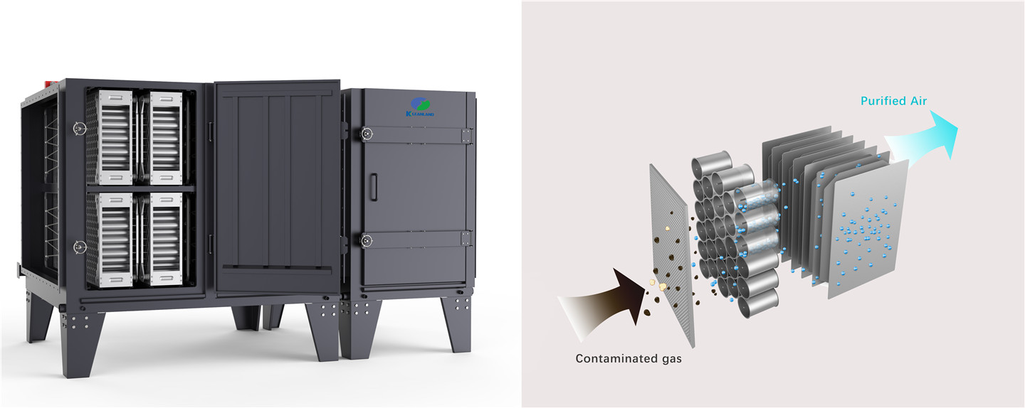 Electrostatic precipitator for stenter machine