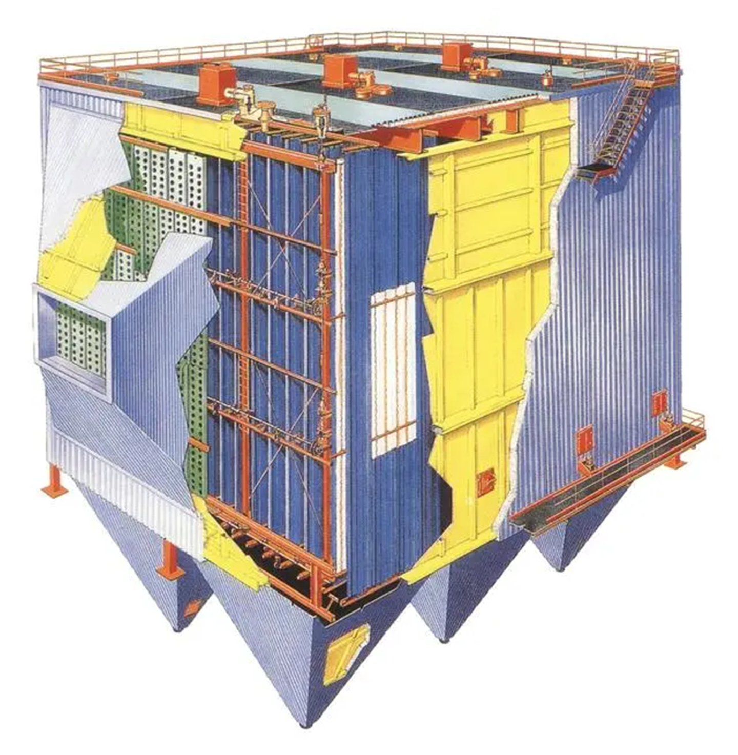 The work procedures of electrostatic precipitator filtration