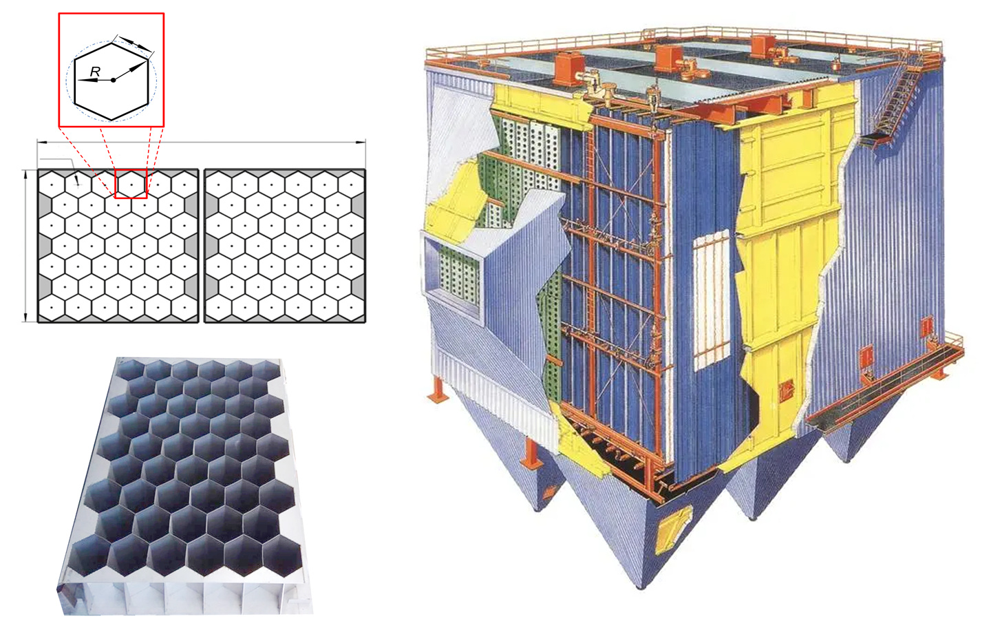 Hexagon honeycomb type electrostatic precipitator