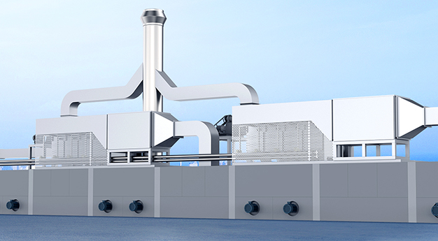 textile stenter machine exhaust air purification and heat exchange recovery system